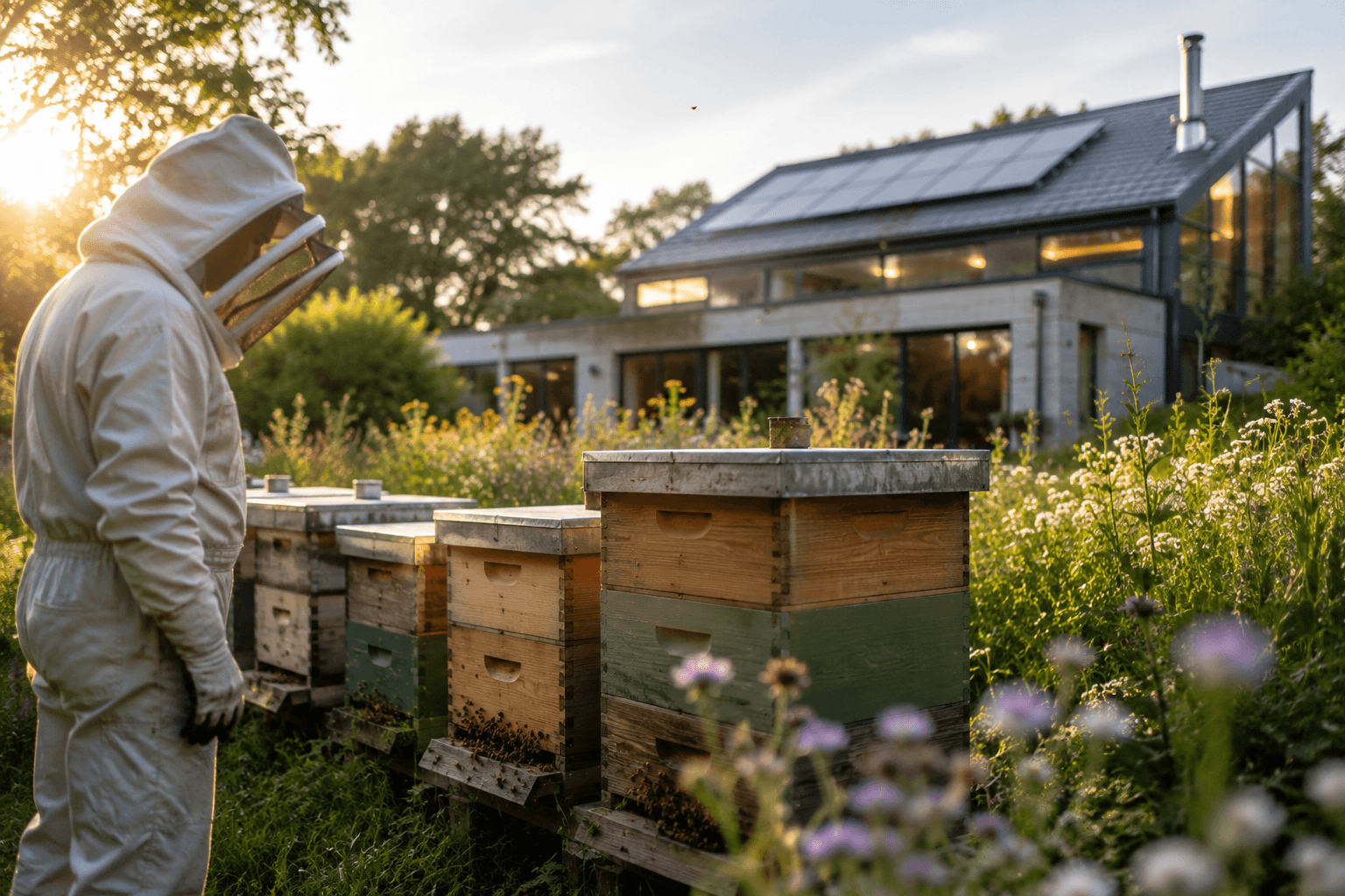 A natural beehive in daylight