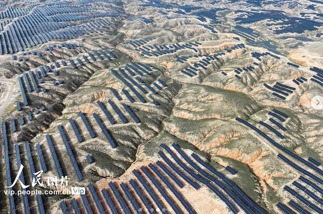 China desert solar farms